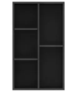 vidaXL Book Cabinet/Sideboard Black 45x25x80 cm Chipboard