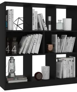 vidaXL Book Cabinet Black 97.5×29.5×100 cm Chipboard