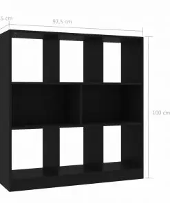 vidaXL Book Cabinet Black 97.5×29.5×100 cm Chipboard