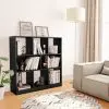 vidaXL Book Cabinet Black 97.5×29.5×100 cm Chipboard