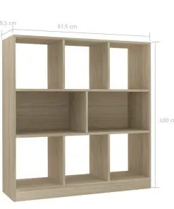 vidaXL Book Cabinet Sonoma Oak 97.5×29.5×100 cm Chipboard