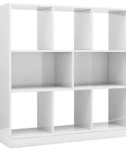 vidaXL Book Cabinet High Gloss White 97.5×29.5×100 cm Chipboard