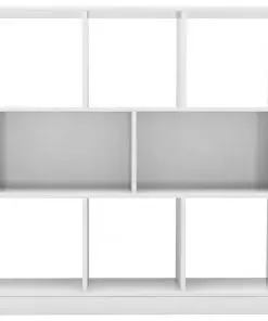 vidaXL Book Cabinet High Gloss White 97.5×29.5×100 cm Chipboard