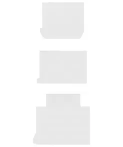 vidaXL Wall Display Shelf 3 pcs White Chipboard