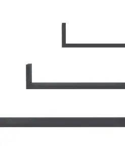 vidaXL Wall Display Shelf 3 pcs Grey Chipboard