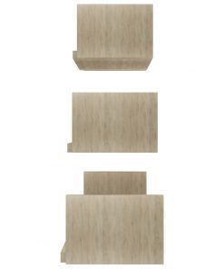vidaXL Wall Display Shelf 3 pcs Sonoma Oak Chipboard