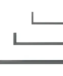 vidaXL Wall Display Shelf 3 pcs High Gloss Grey Chipboard