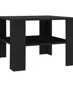 vidaXL Coffee Table Black 60x60x42 cm Chipboard