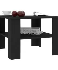 vidaXL Coffee Table Black 60x60x42 cm Chipboard
