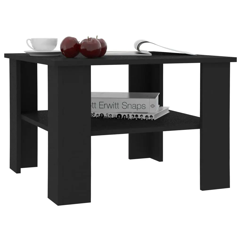 vidaXL Coffee Table Black 60x60x42 cm Chipboard