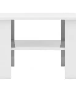 vidaXL Coffee Table High Gloss White 60x60x42 cm Chipboard