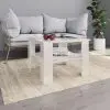 vidaXL Coffee Table High Gloss White 60x60x42 cm Chipboard