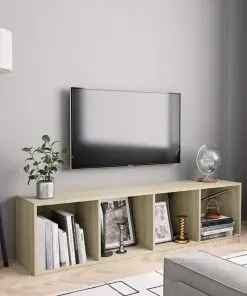 vidaXL Book Cabinet/TV Cabinet Sonoma Oak 143x30x36 cm