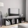 vidaXL Book Cabinet/TV Cabinet High Gloss Black 143x30x36 cm
