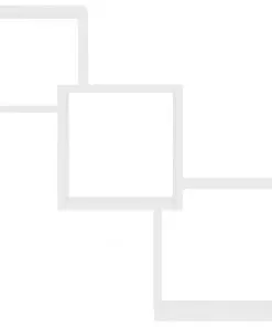 vidaXL Cube Wall Shelves White 84.5x15x27 cm Chipboard