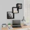 vidaXL Cube Wall Shelves Black 84.5x15x27 cm Chipboard