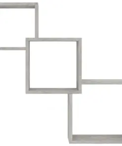 vidaXL Cube Wall Shelves Concrete Grey 84.5x15x27 cm Chipboard