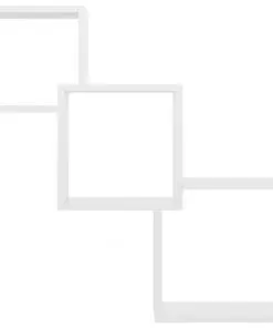 vidaXL Cube Wall Shelves High Gloss White 84.5x15x27 cm Chipboard
