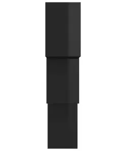 vidaXL Cube Wall Shelves High Gloss Black 84.5x15x27 cm Chipboard