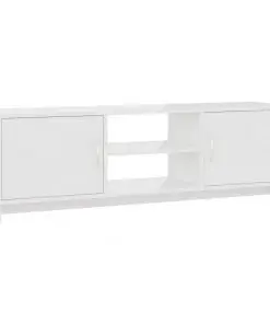 vidaXL TV Cabinet High Gloss White 120x30x37,5 cm Chipboard
