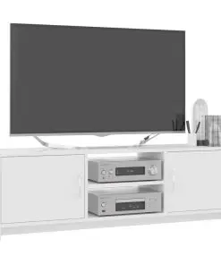 vidaXL TV Cabinet High Gloss White 120x30x37,5 cm Chipboard