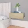 vidaXL Floating Nightstand Sonoma Oak 40x30x15 cm Chipboard