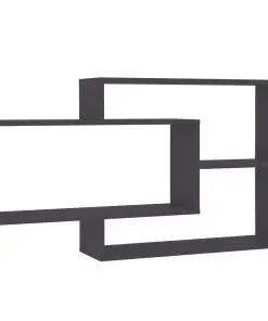 vidaXL Wall Shelves Grey 104x24x60 cm Chipboard