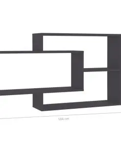 vidaXL Wall Shelves Grey 104x24x60 cm Chipboard