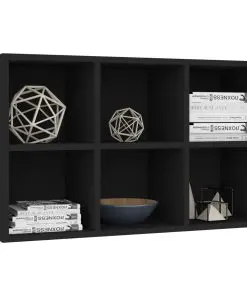 vidaXL Book Cabinet/Sideboard Black 66x30x97.8 cm Chipboard