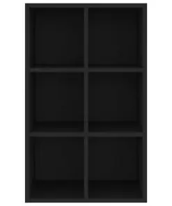 vidaXL Book Cabinet/Sideboard Black 66x30x97.8 cm Chipboard