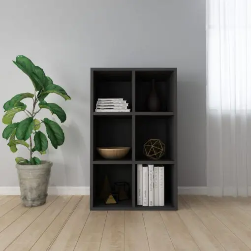 vidaXL Book Cabinet/Sideboard Black 66x30x97.8 cm Chipboard