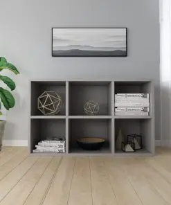 vidaXL Book Cabinet/Sideboard Grey 66x30x97.8 Chipboard