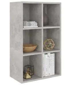 vidaXL Book Cabinet/Sideboard Concrete Grey 66x30x97.8 cm Chipboard