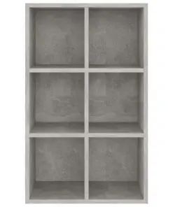 vidaXL Book Cabinet/Sideboard Concrete Grey 66x30x97.8 cm Chipboard