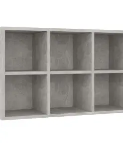 vidaXL Book Cabinet/Sideboard Concrete Grey 66x30x97.8 cm Chipboard