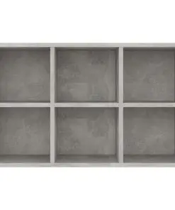 vidaXL Book Cabinet/Sideboard Concrete Grey 66x30x97.8 cm Chipboard