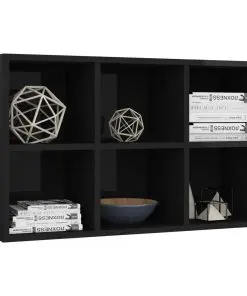 vidaXL Book Cabinet/Sideboard High Gloss Black 66x30x97.8 cm Chipboard