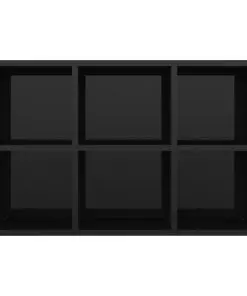 vidaXL Book Cabinet/Sideboard High Gloss Black 66x30x97.8 cm Chipboard