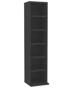 vidaXL CD Cabinet Grey 21x20x88 cm Chipboard