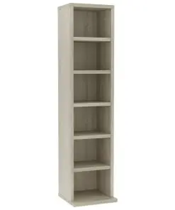 vidaXL CD Cabinet Sonoma Oak 21x20x88 cm Chipboard