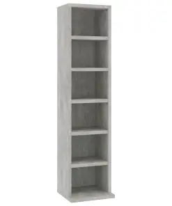 vidaXL CD Cabinet Concrete Grey 21x20x88 cm Chipboard