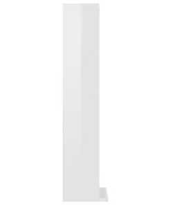 vidaXL CD Cabinet High Gloss White 21x20x88 cm Chipboard