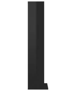 vidaXL CD Cabinet High Gloss Black 21x20x88 cm Chipboard