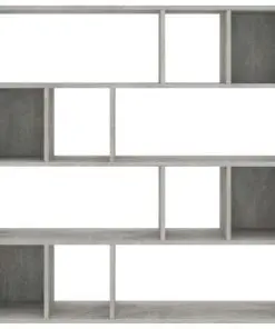 vidaXL Room Divider/Book Cabinet Concrete Grey 110x24x110 cm Chipboard