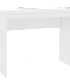 vidaXL Desk White 90x40x72 cm Chipboard