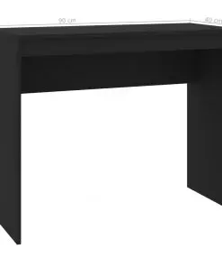 vidaXL Desk Black 90x40x72 cm Chipboard