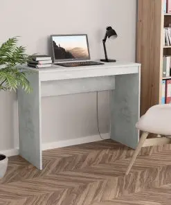 vidaXL Desk Concrete Grey 90x40x72 cm Chipboard