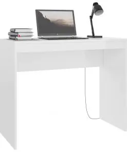 vidaXL Desk High Gloss White 90x40x72 cm Chipboard
