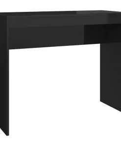 vidaXL Desk High Gloss Black 90x40x72 cm Chipboard