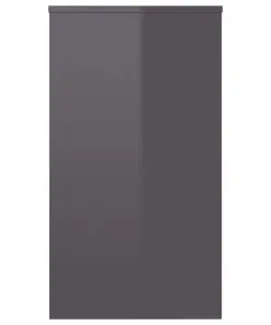 vidaXL Desk High Gloss Grey 90x40x72 cm Chipboard